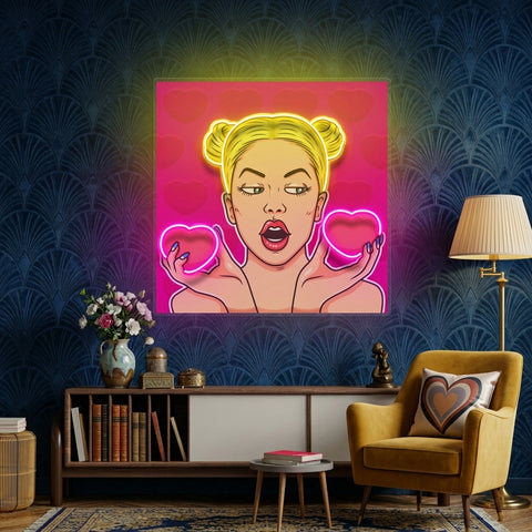 Woman Bring Loves LED Neon Sign Light Pop Art
