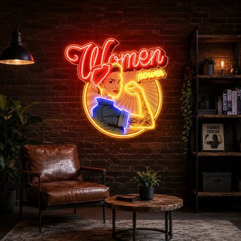 Women In Power Led Neon Acrylic Artwork