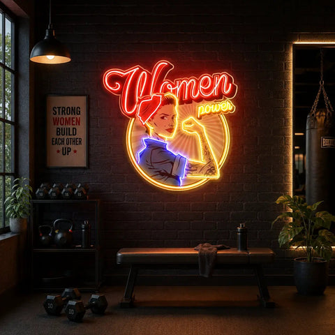 Women In Power Led Neon Acrylic Artwork