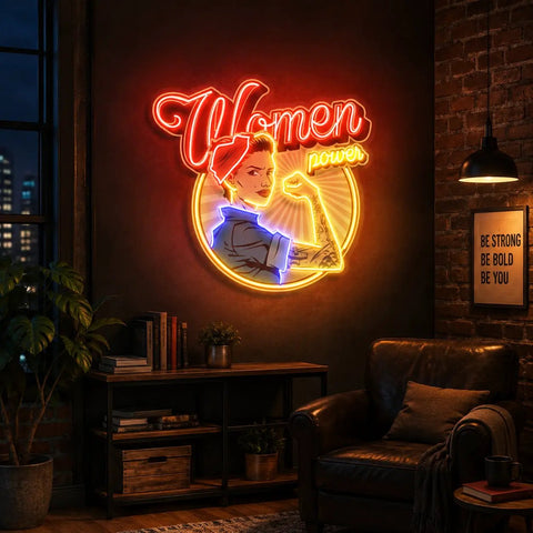 Women In Power Led Neon Acrylic Artwork