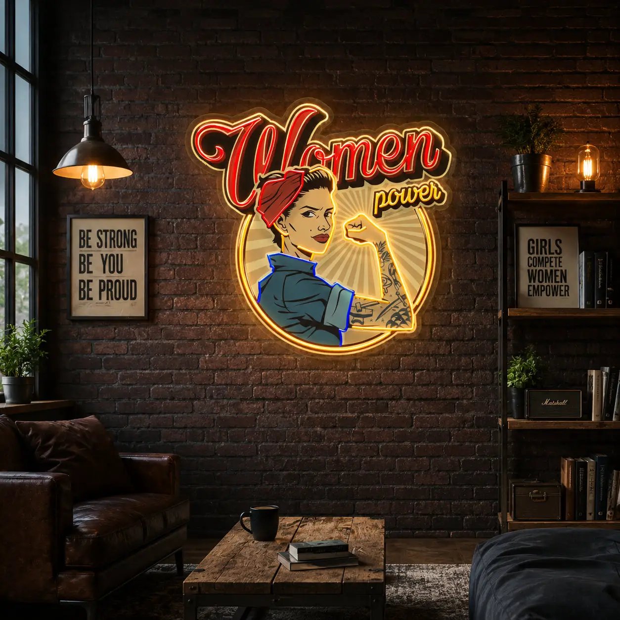 Women In Power Led Neon Acrylic Artwork