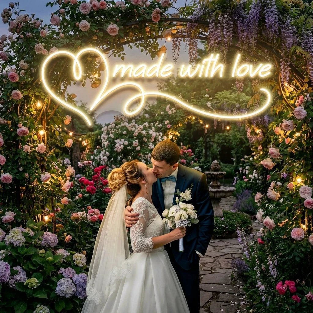 Made With Love Wedding Led Neon Sign Light