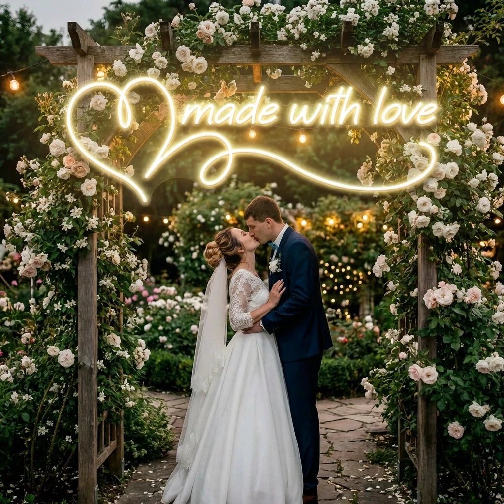 Made With Love Wedding Led Neon Sign Light