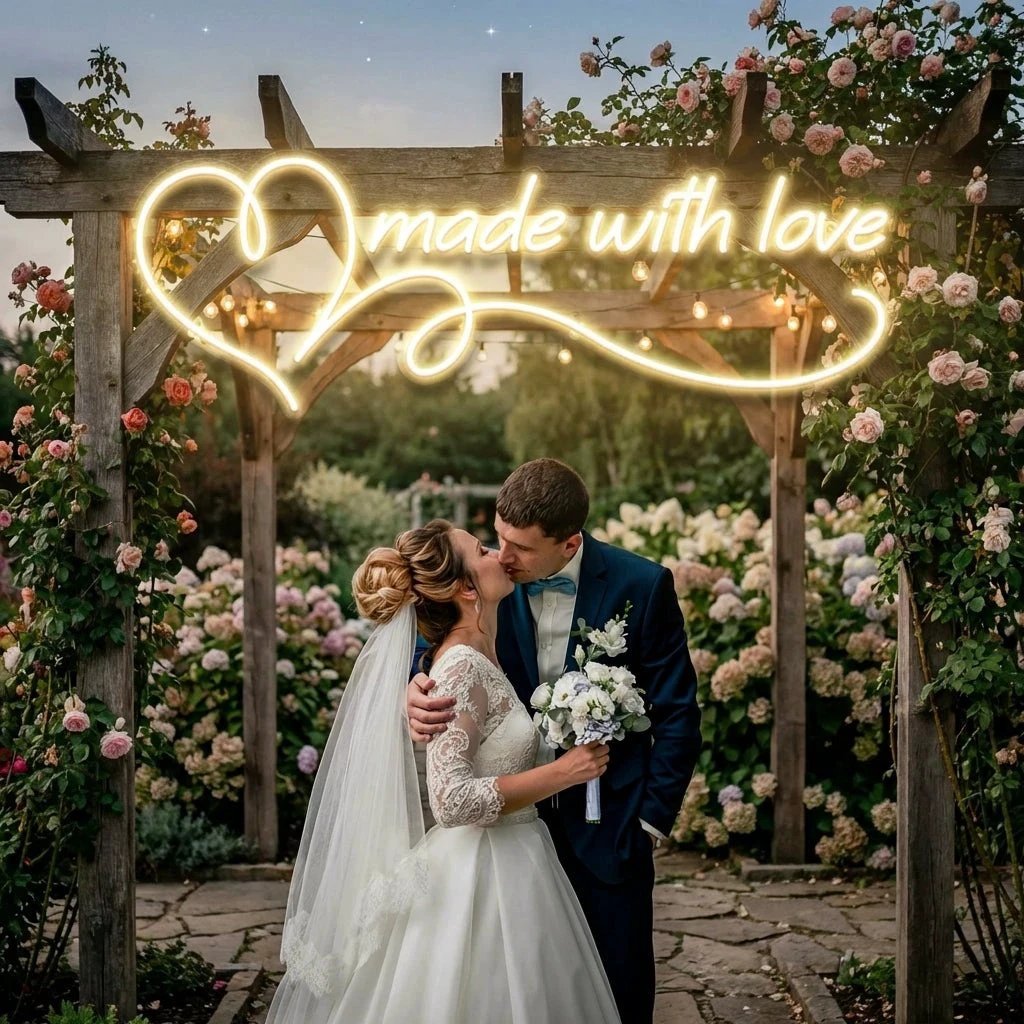 Made With Love Wedding Led Neon Sign Light