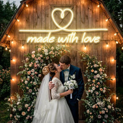 Made With Love 2 Wedding Led Neon Sign Light