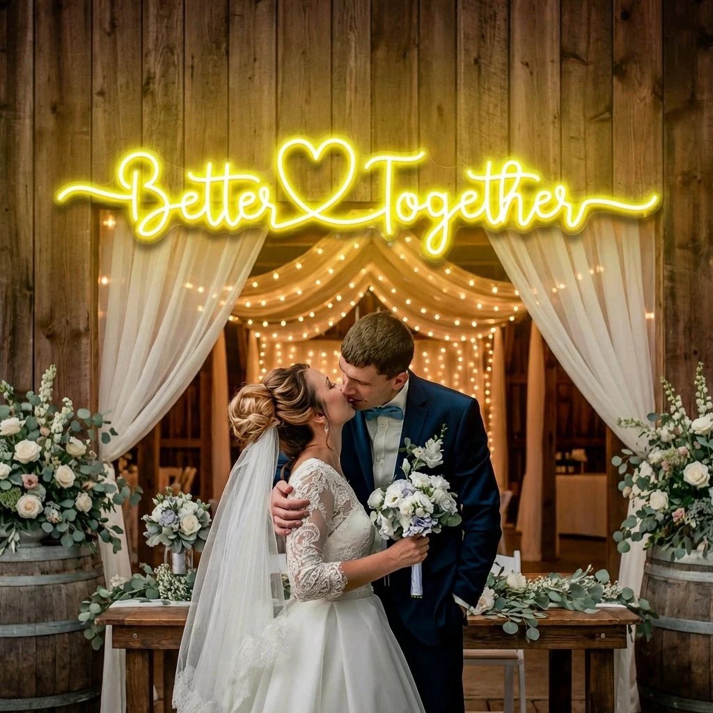 Better Together 3 Wedding Led Neon Sign Light