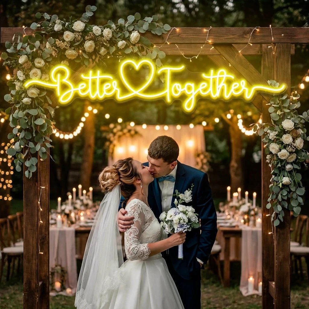 Better Together 3 Wedding Led Neon Sign Light