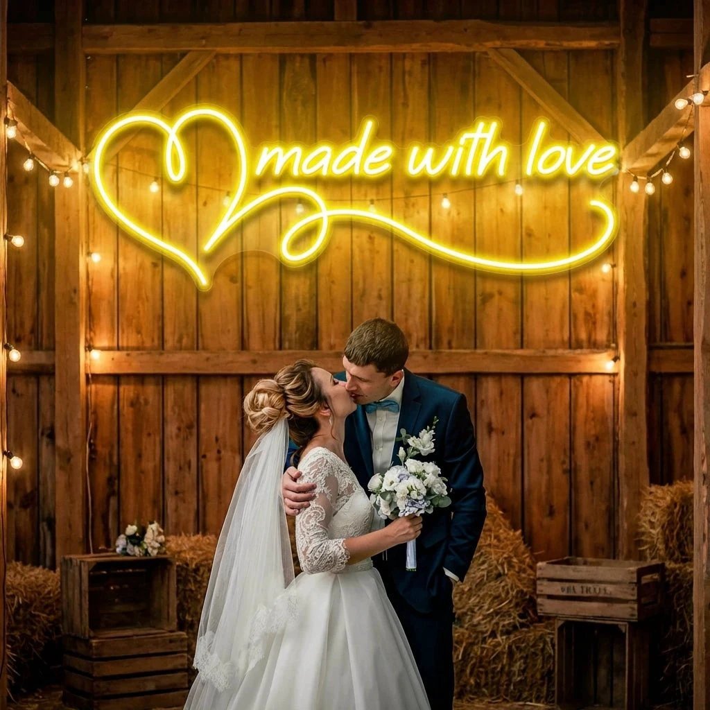Made With Love Wedding Led Neon Sign Light