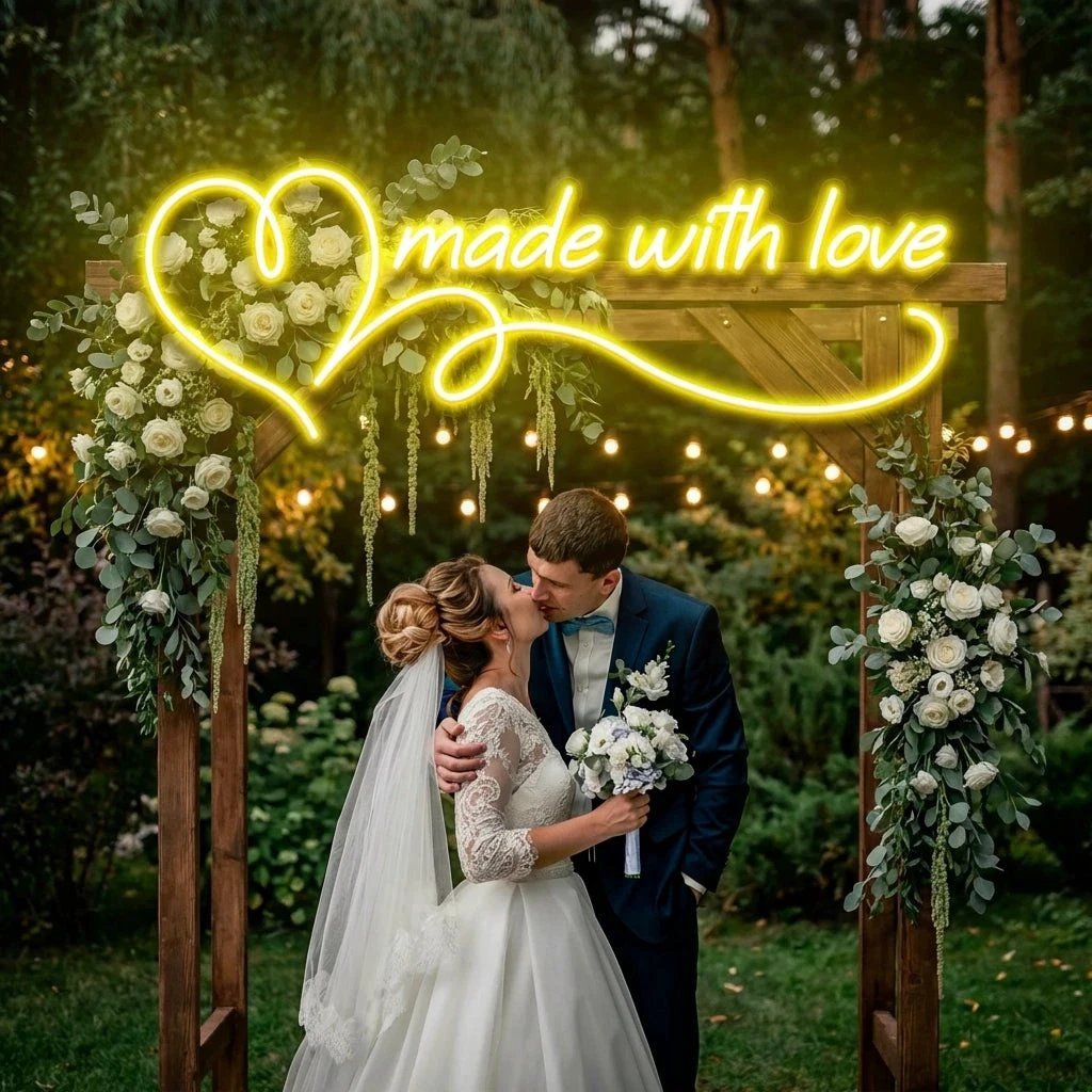 Made With Love Wedding Led Neon Sign Light