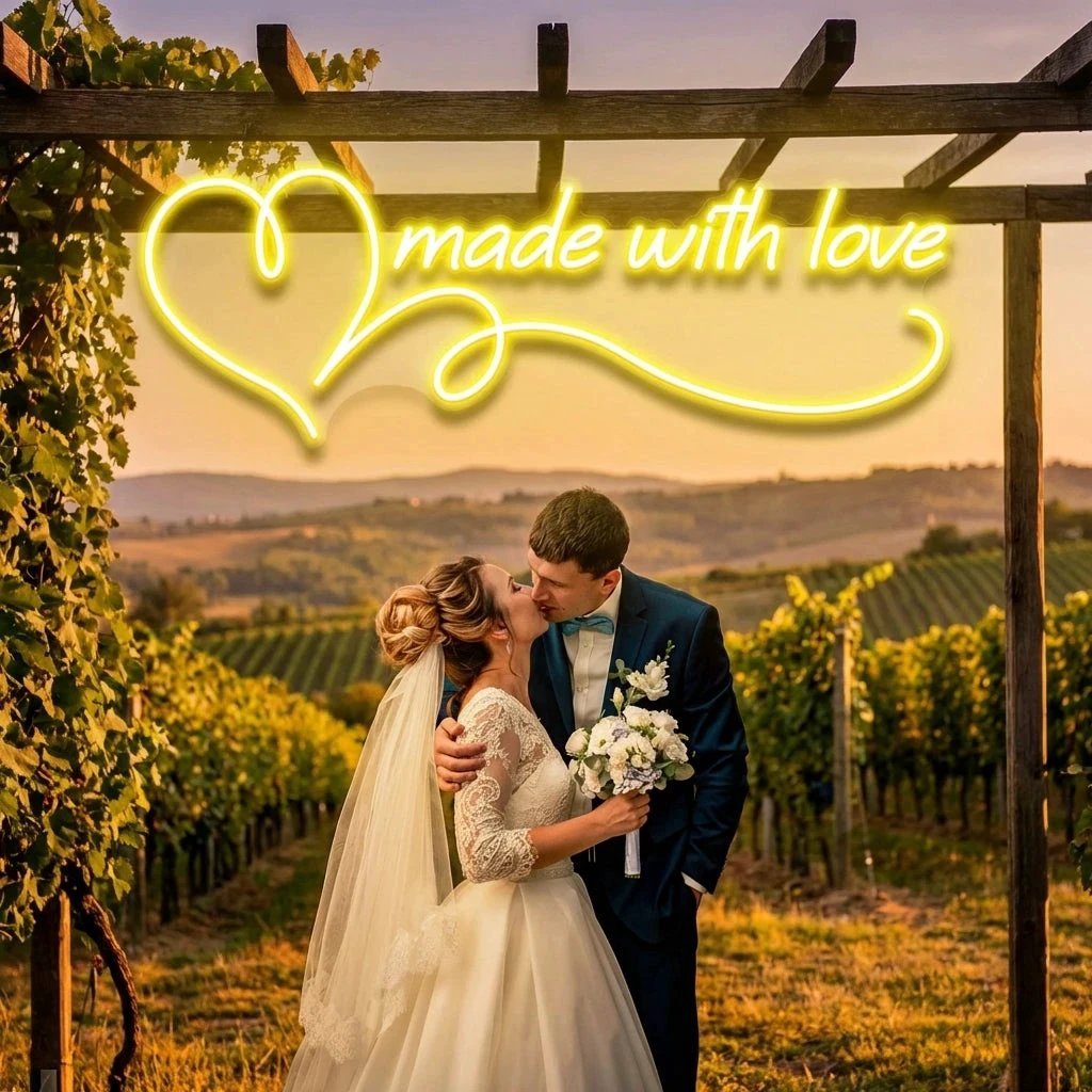 Made With Love Wedding Led Neon Sign Light