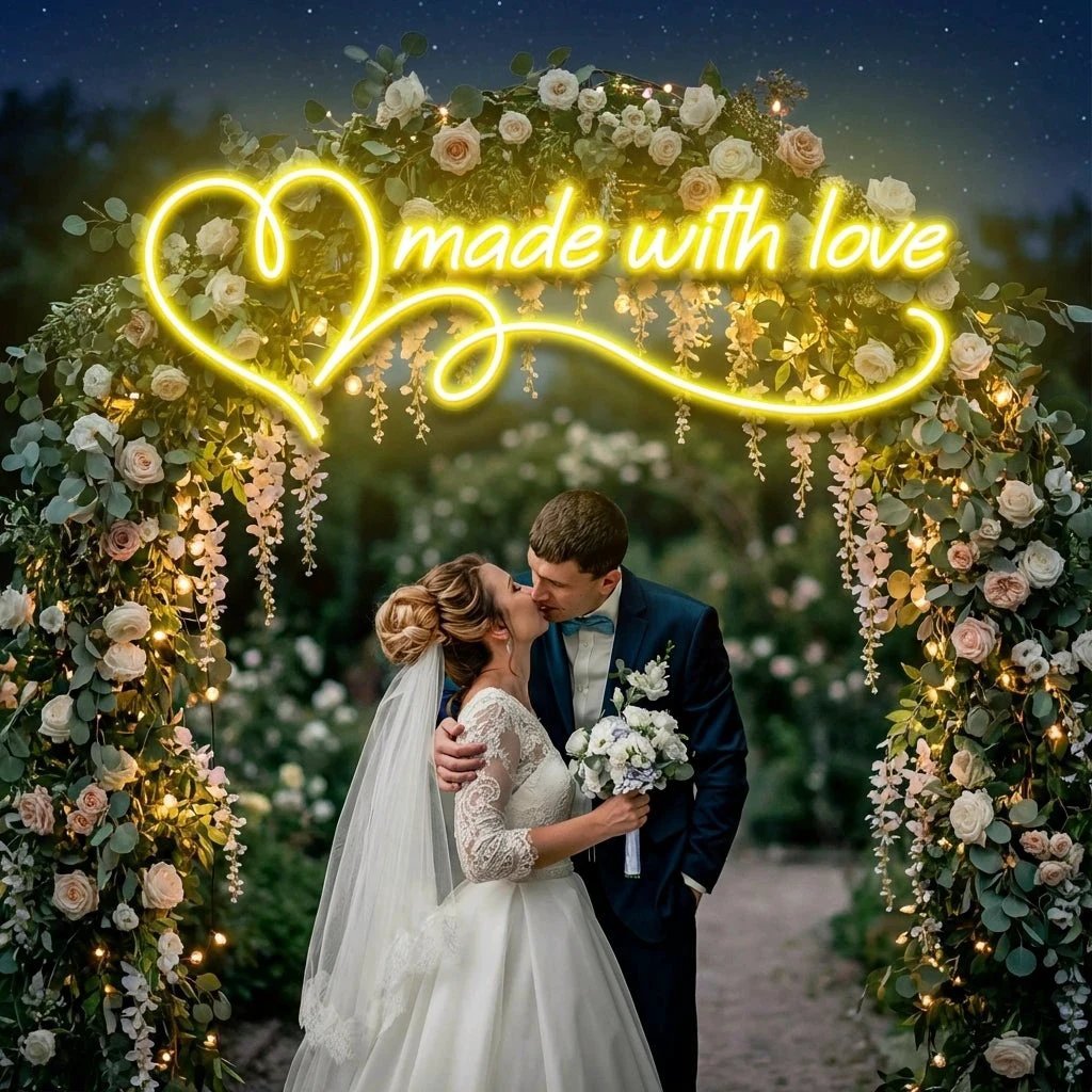 Made With Love Wedding Led Neon Sign Light