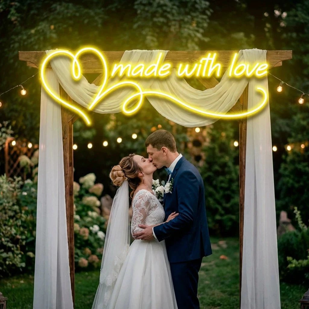 Made With Love Wedding Led Neon Sign Light
