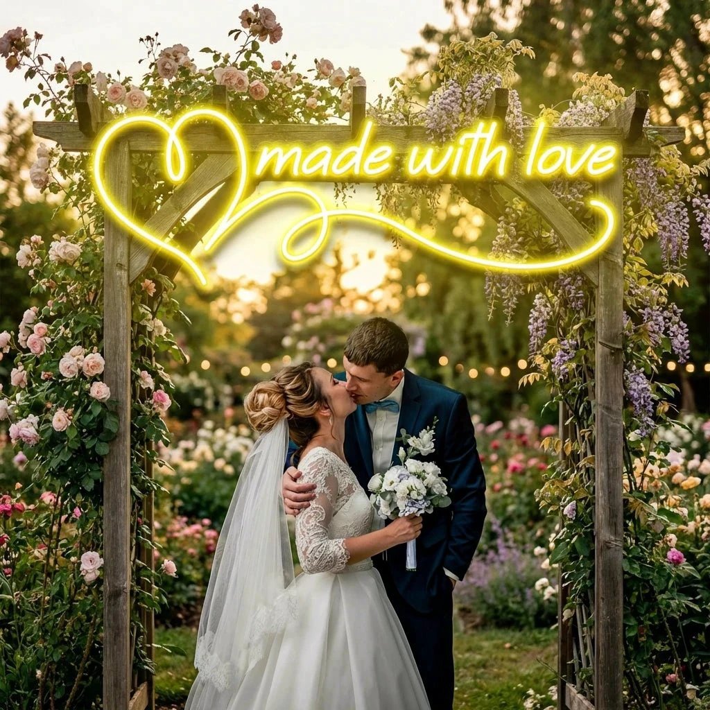 Made With Love Wedding Led Neon Sign Light