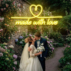 Made With Love 2 Wedding Led Neon Sign Light