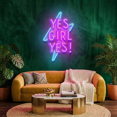 Yes Girl Yes Artwork Led Neon Sign Light