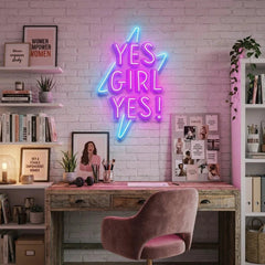 Yes Girl Yes Artwork Led Neon Sign Light