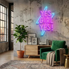 Yes Girl Yes Artwork Led Neon Sign Light