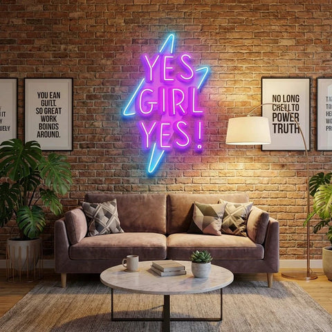 Yes Girl Yes Artwork Led Neon Sign Light