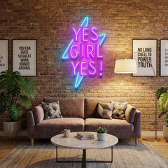 Yes Girl Yes Artwork Led Neon Sign Light