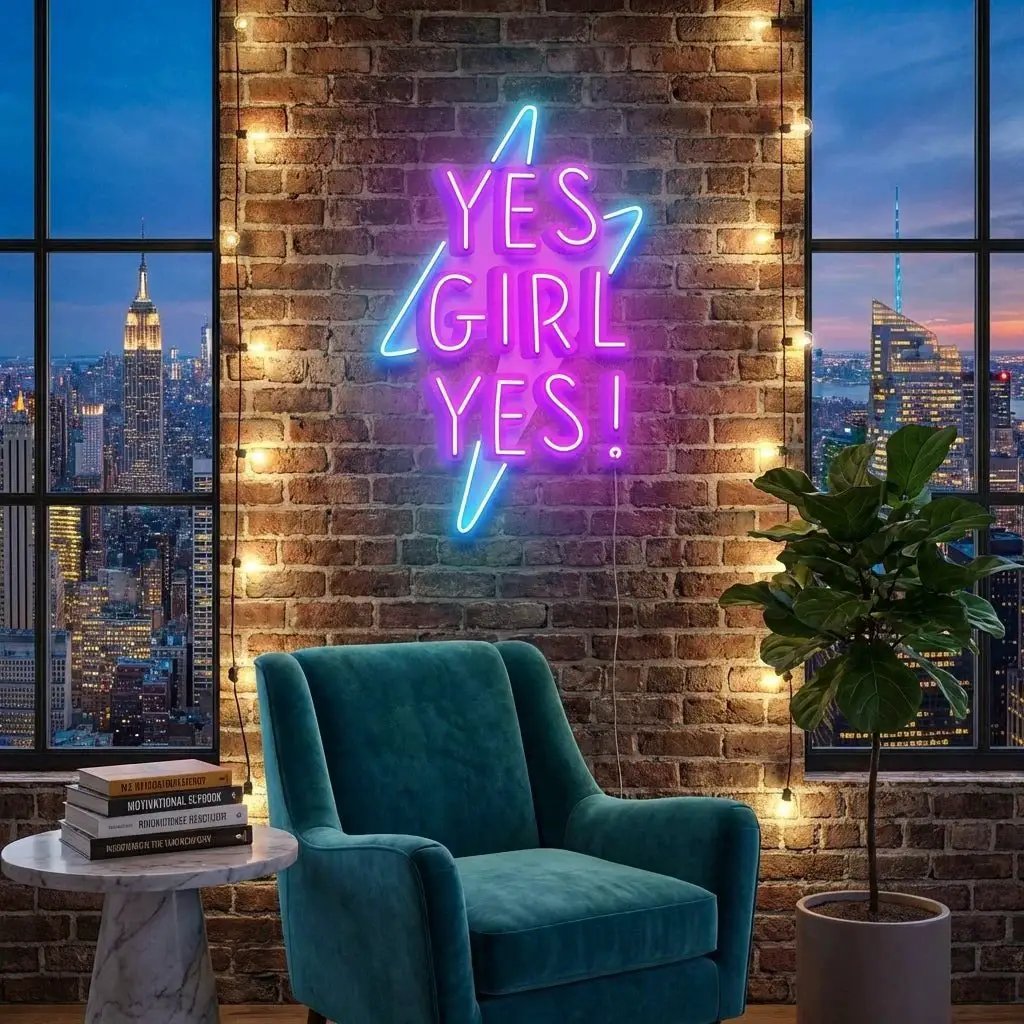 Yes Girl Yes Artwork Led Neon Sign Light