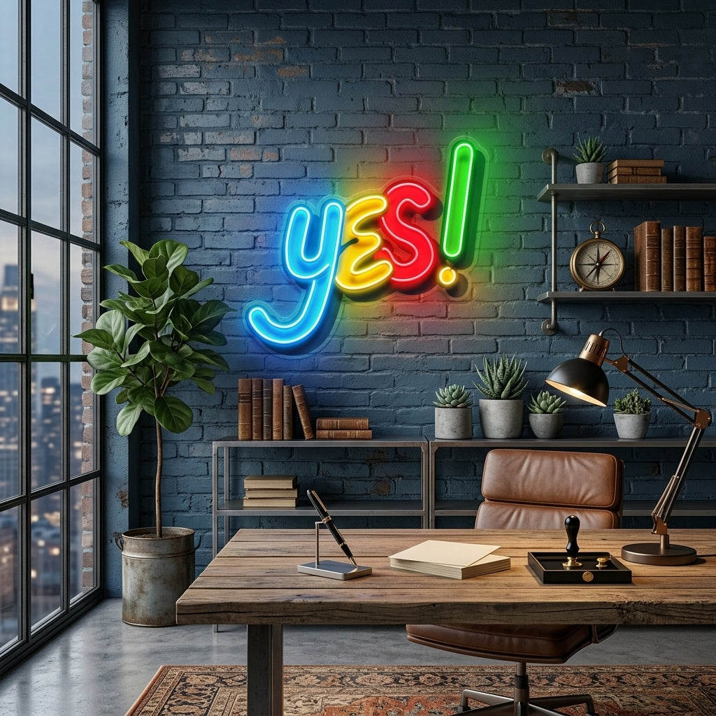 Yes Sign LED Neon Sign Light Pop Art