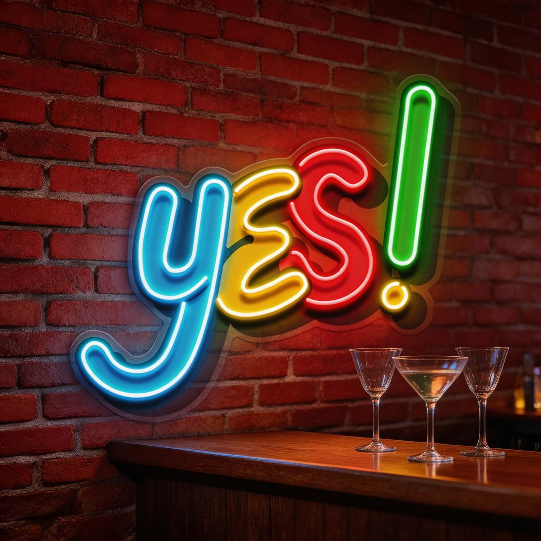 Yes Sign LED Neon Sign Light Pop Art