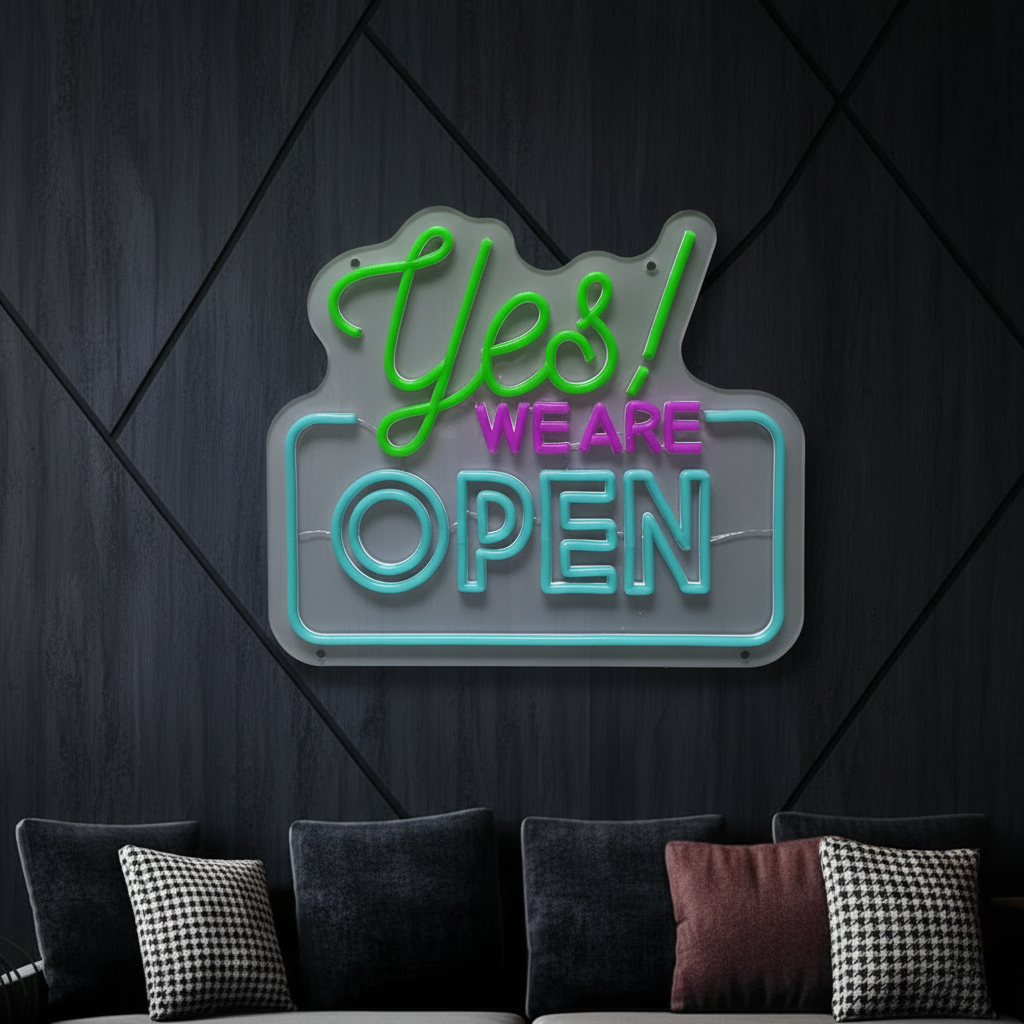 Yes Open Neon Sign Shop&Bar Open Led Sign