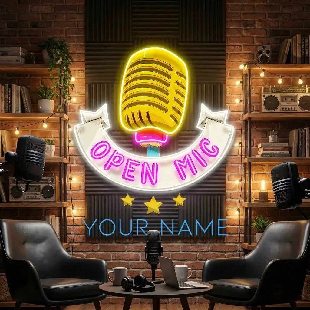 Podcast LED Neon Light - Custom Design for Studio Decoration