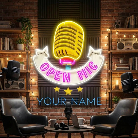 Podcast LED Neon Light - Custom Design for Studio Decoration