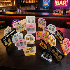 Custom Single QR Code Octagon Stand