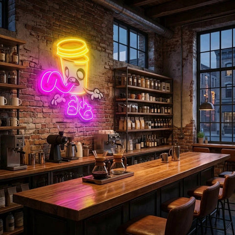 Zombie Cup Artwork Led Neon Sign Light