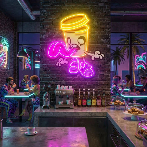 Zombie Cup Artwork Led Neon Sign Light