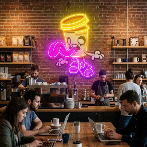 Zombie Cup Artwork Led Neon Sign Light