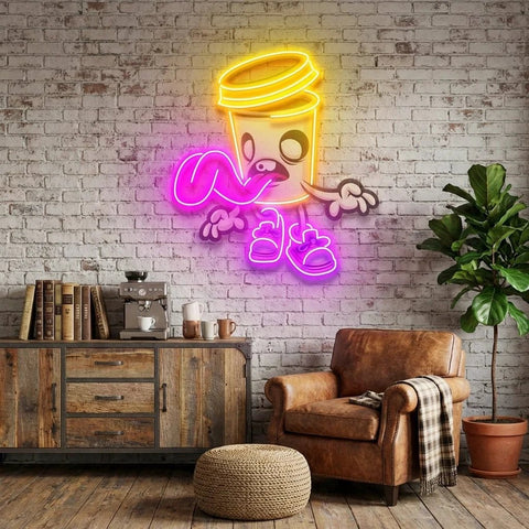 Zombie Cup Artwork Led Neon Sign Light